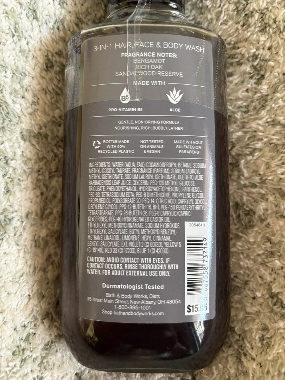 Bath & Body Works Gingham Legend Men's Body Wash 3in1 NWT 10oz.